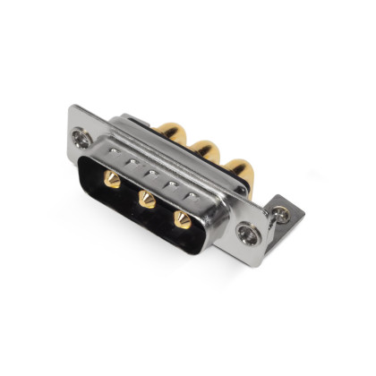 3W3 right-angled dip pin d-sub combo connector