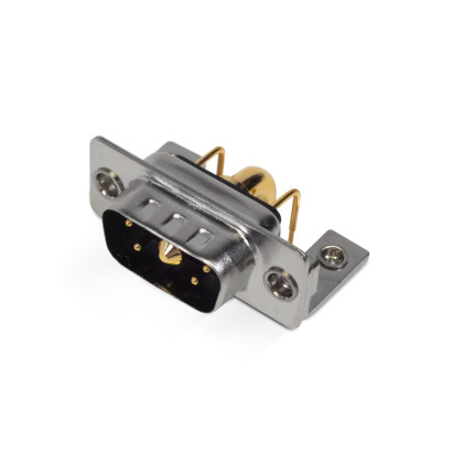 5W1 right-angled dip pin d-sub combo connector